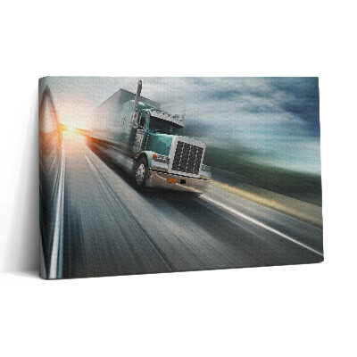 Vászonkép nyomtatás 30x20 Teherautó az autópályán