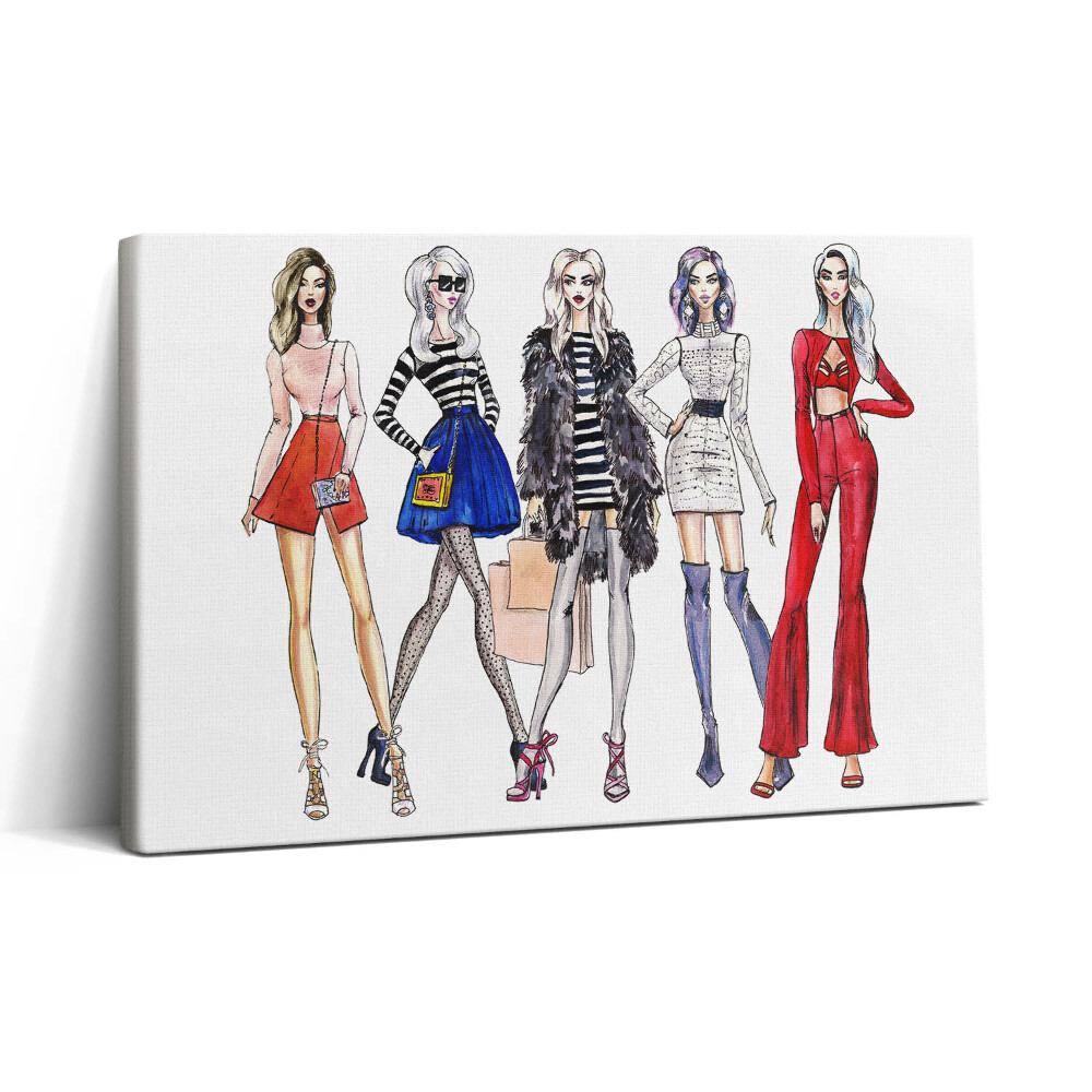 Vászonkép nyomtatás 30x20 Divatos lányok