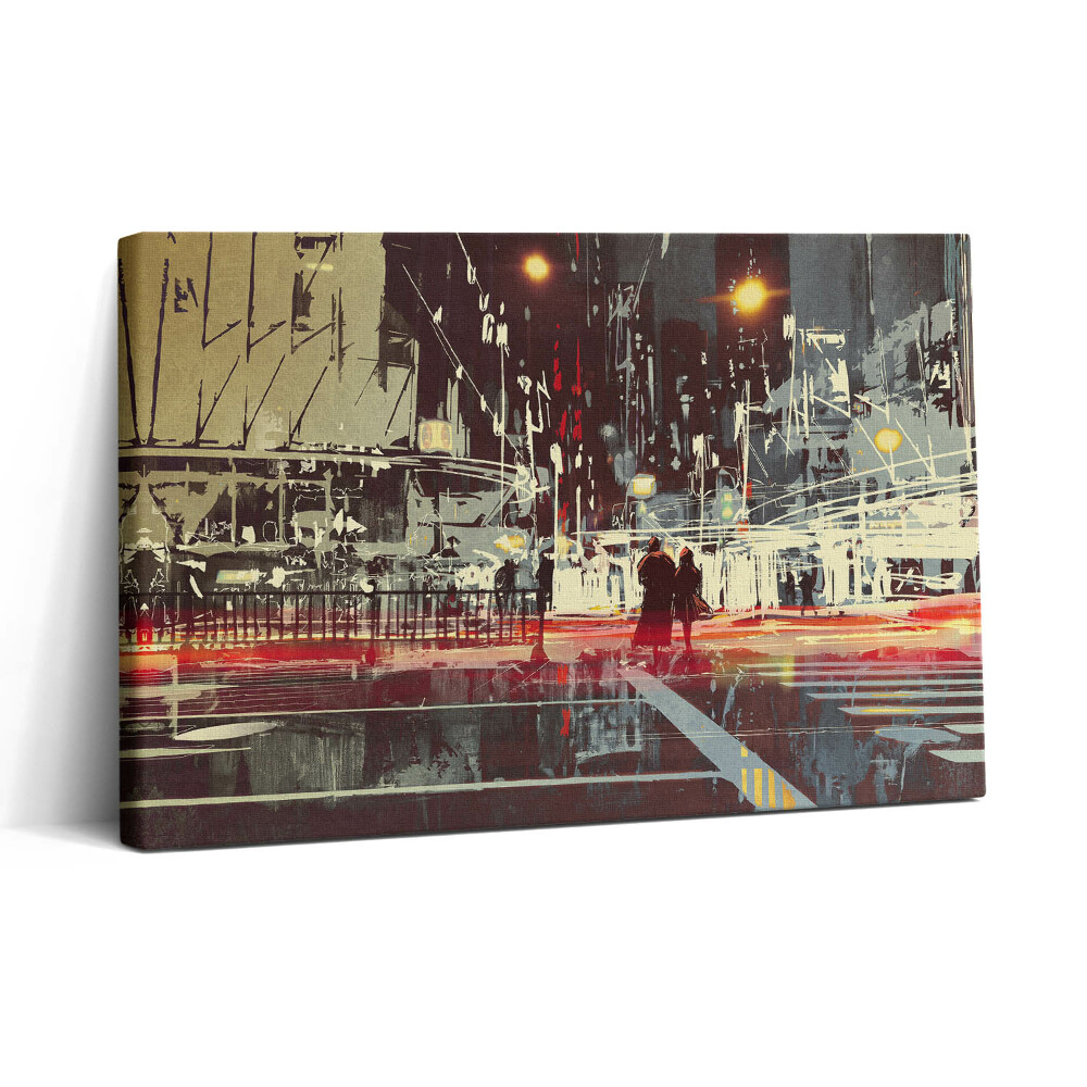 Vászonkép nyomtatás 30x20 A város éjszakai jelenete