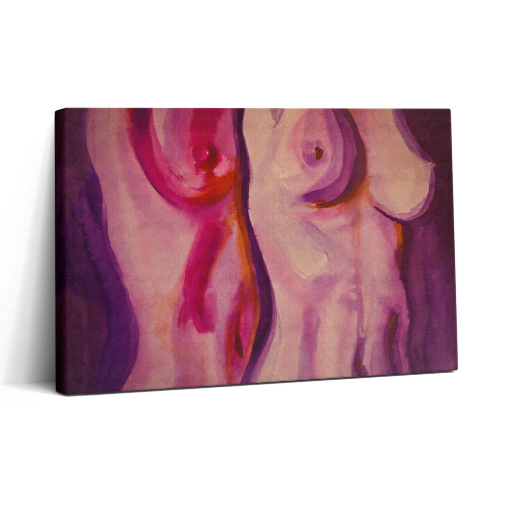 Vászonkép nyomtatás 30x20 Női testet és melleket ábrázoló festmény