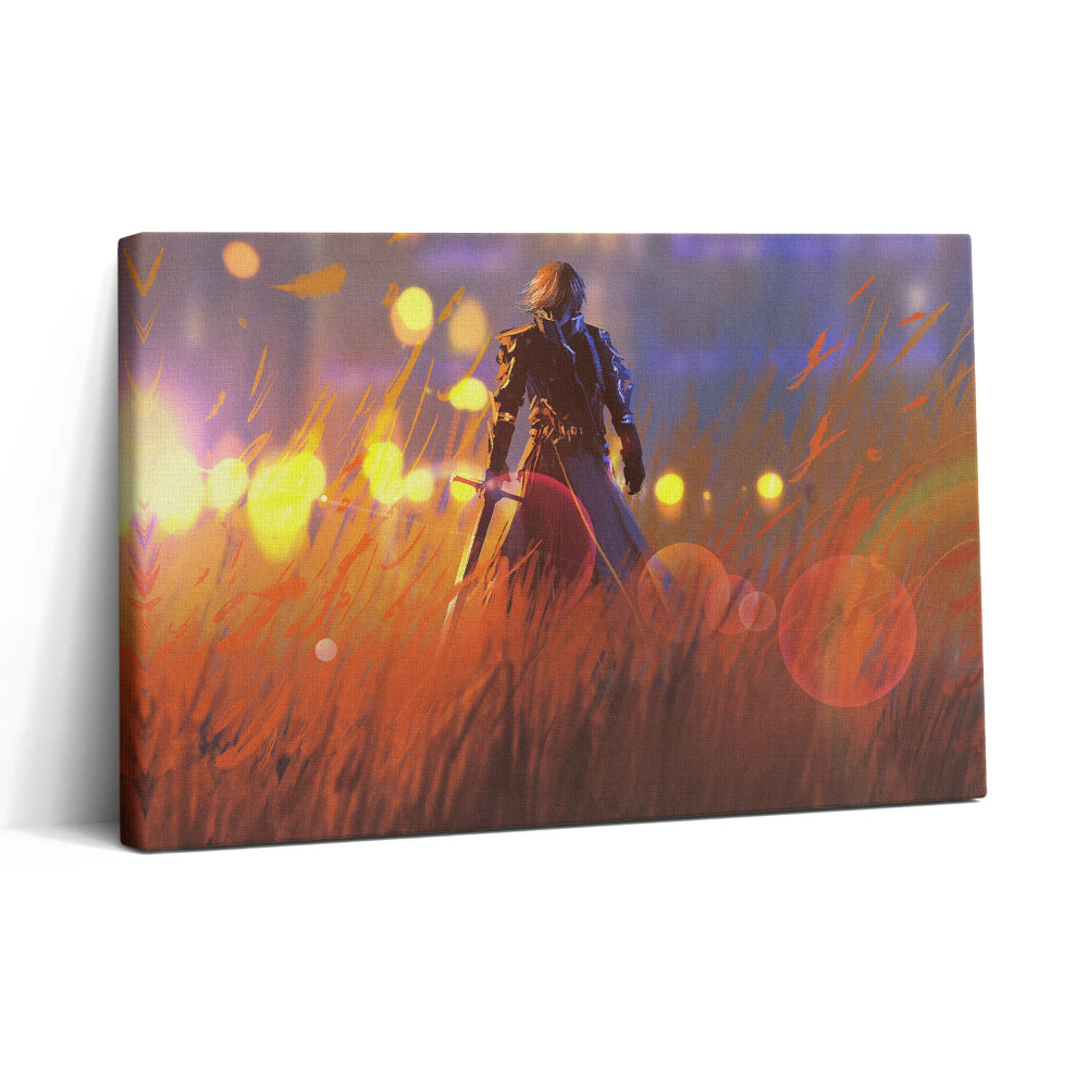 Vászonkép nyomtatás 30x20 Lovag karddal