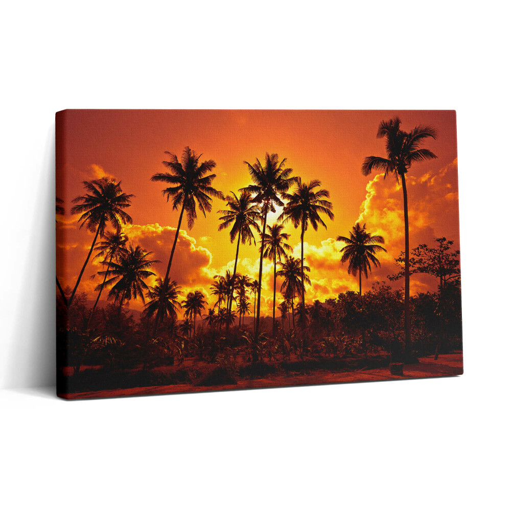 Vászonkép nyomtatás 30x20 Pálmafák Thaiföld Klong Prao strand