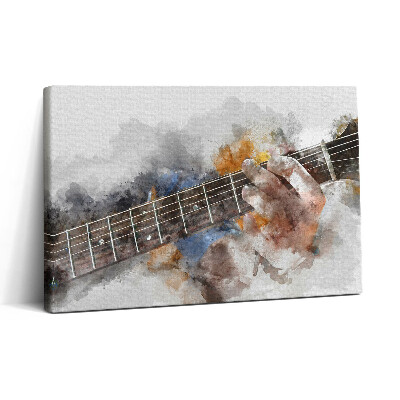 Vászonkép nyomtatás 30x20 Festett gitár
