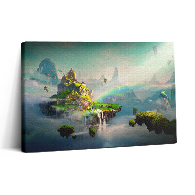 Vászonkép nyomtatás 30x20 Fantáziavilág és repülő szigetek
