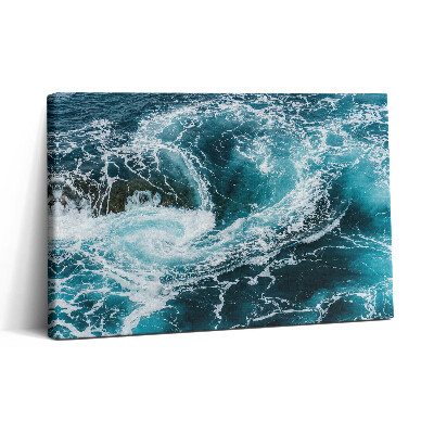 Vászonkép nyomtatás 30x20 Kavargó habzó hullámok