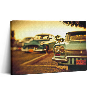 Vászonkép nyomtatás 30x20 Régi autók - autók gyűjteménye