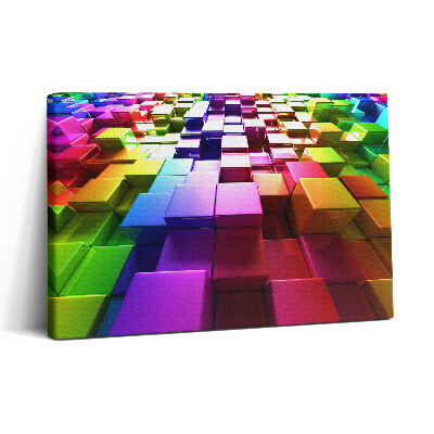 Vászonkép nyomtatás 30x20 Színes kockák