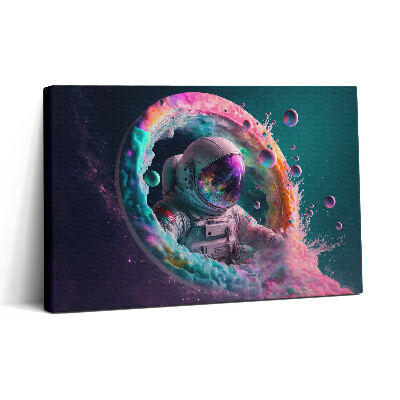 Vászonkép nyomtatás 30x20 Színes űrhajósok egy felhőben