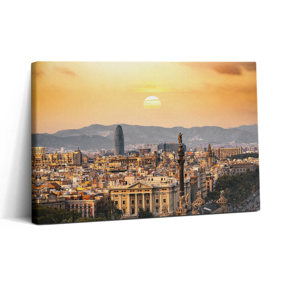 Vászonkép nyomtatás 30x20 A barcelonai Sagrada Familia tájképe