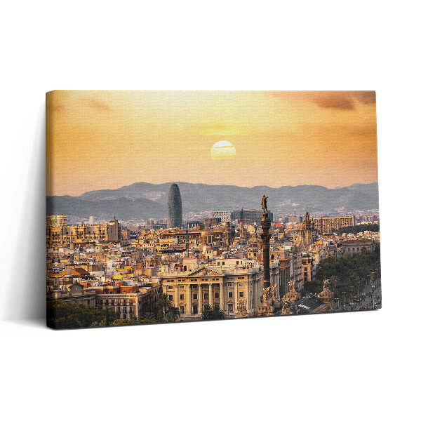 Vászonkép nyomtatás 30x20 A barcelonai Sagrada Familia tájképe