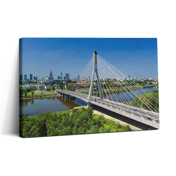 Vászonkép nyomtatás 30x20 Varsói híd a Visztulán