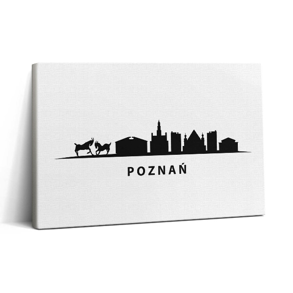 Vászonkép nyomtatás 30x20 Poznan panoráma grafikája