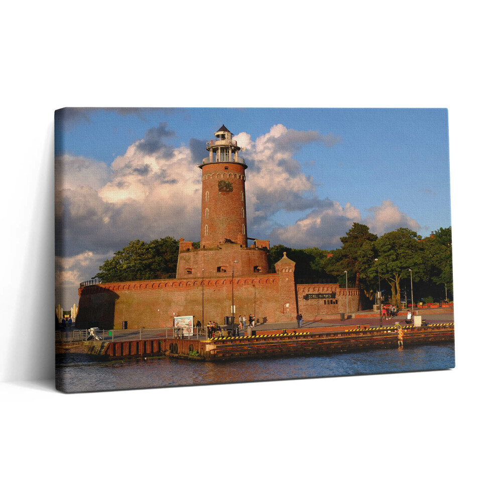 Vászonkép nyomtatás 30x20 Világítótorony Kolobrzeg Lengyelországban