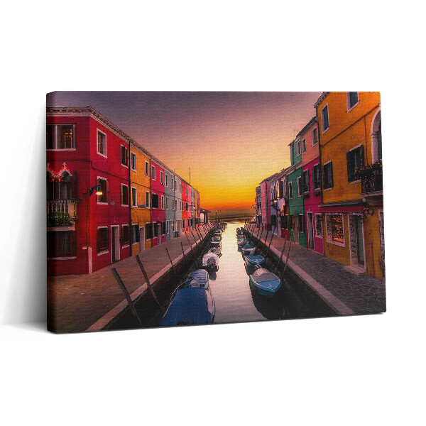 Vászonkép nyomtatás 30x20 Hajók és víz Olaszországban