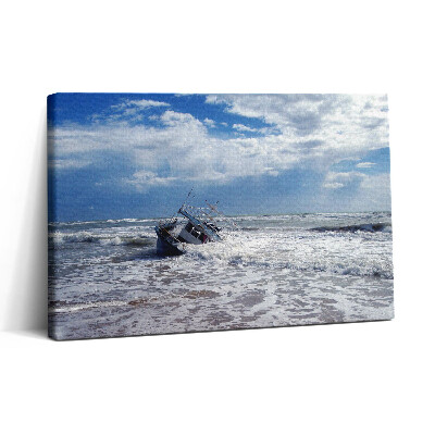 Vászonkép nyomtatás 30x20 Elsüllyedt hajó Szicíliában