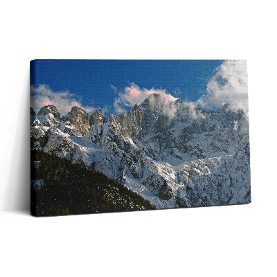 Vászonkép nyomtatás 30x20 Hegyek kék ég alatt