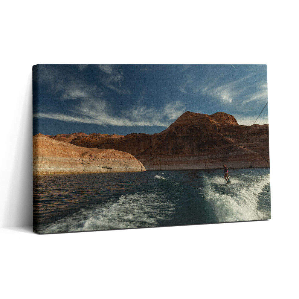 Vászonkép nyomtatás 30x20 Vízisíelő személy