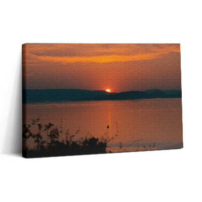 Vászonkép nyomtatás 30x20 Balaton és naplemente