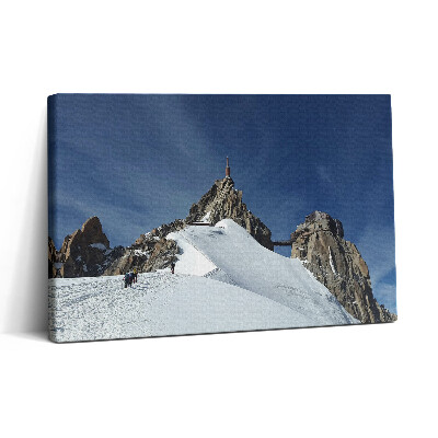 Vászonkép nyomtatás 30x20 Hegy teteje télen