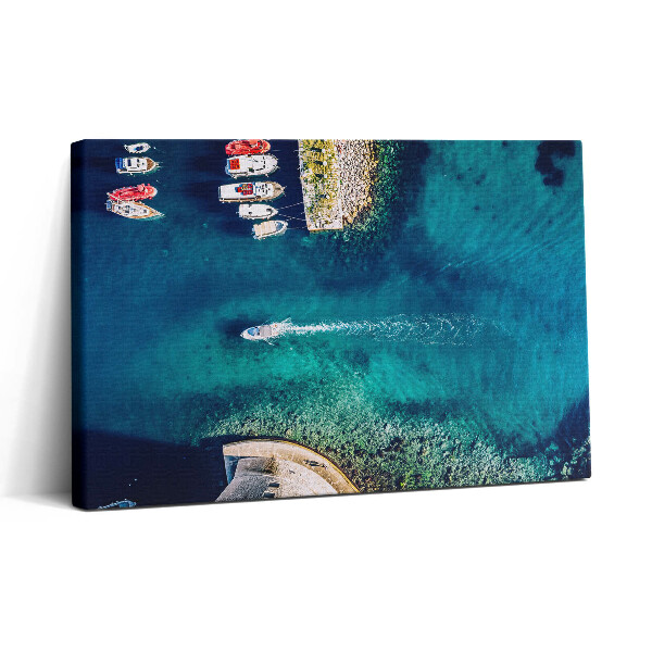 Vászonkép nyomtatás 30x20 Csónakok a tengeren