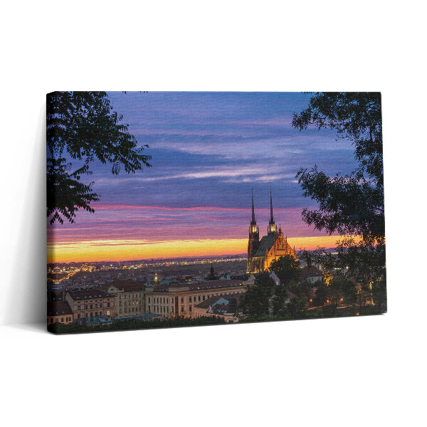Vászonkép nyomtatás 30x20 Napfelkelte Brünnben