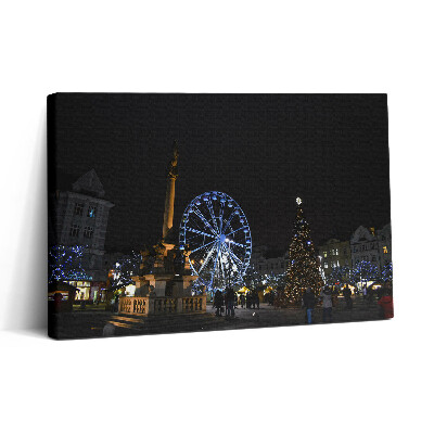 Vászonkép nyomtatás 30x20 Karácsonyi vásár Ostravában