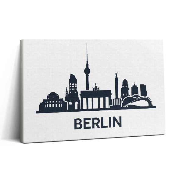 Vászonkép nyomtatás 30x20 Berlin városának illusztrációja