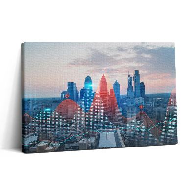 Vászonkép nyomtatás 30x20 Philadelphia felhőkarcolók