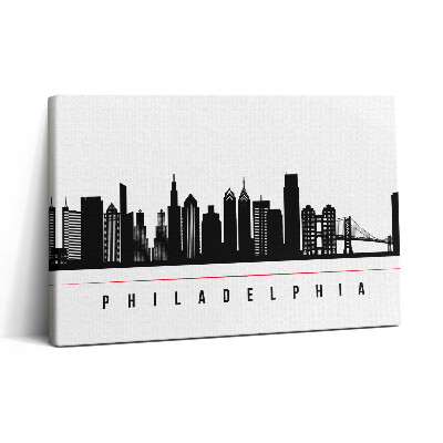Vászonkép nyomtatás 30x20 Philadelphia városának illusztrációja