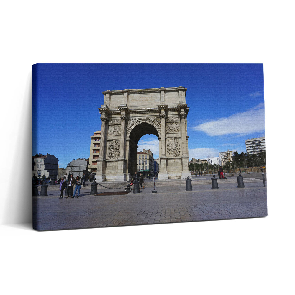 Vászonkép nyomtatás 30x20 Diadalív Marseille-ben, Franciaországban
