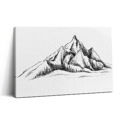 Vászonkép nyomtatás 30x20 Hegyi rajz
