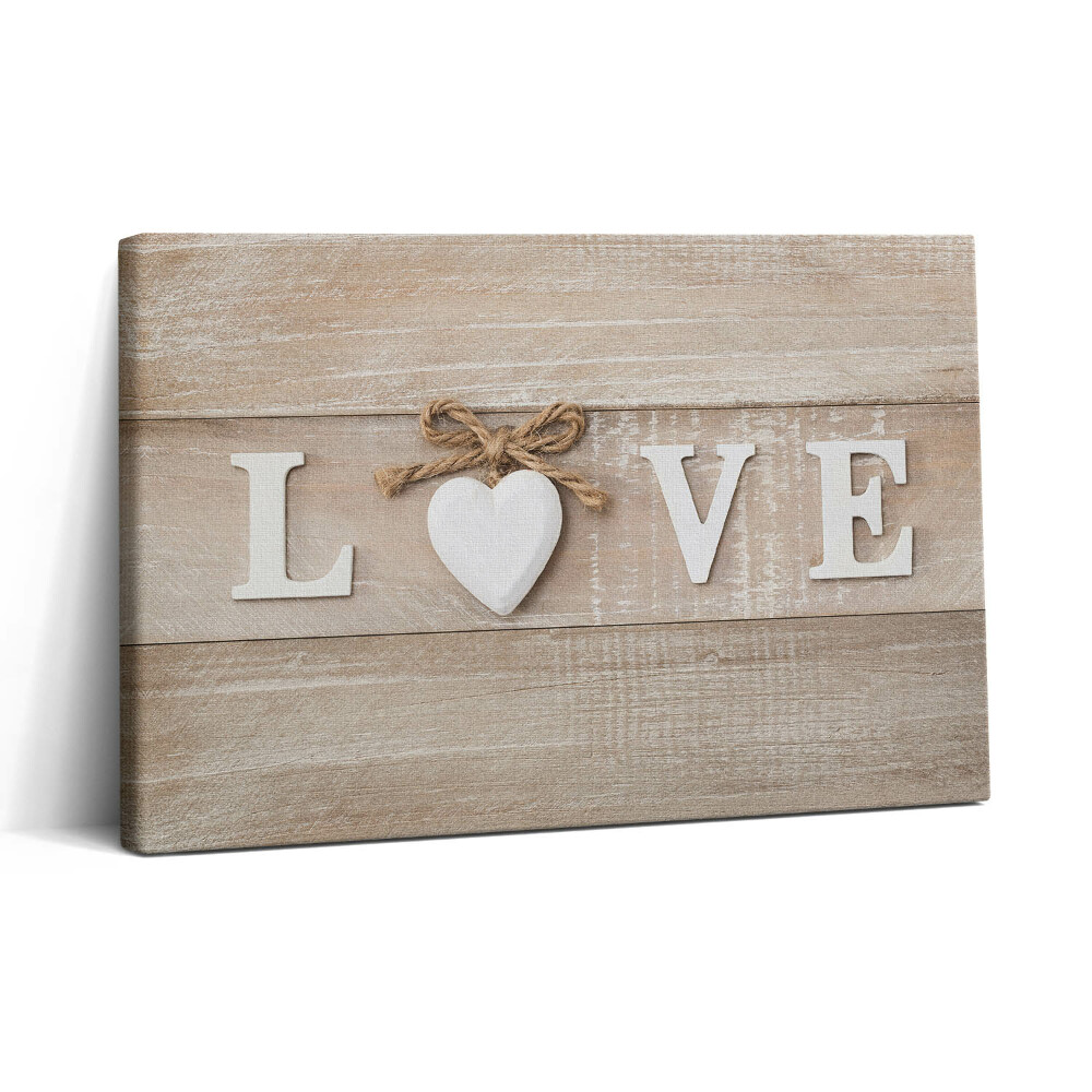 Vászonkép nyomtatás 30x20 Szerelem felirat