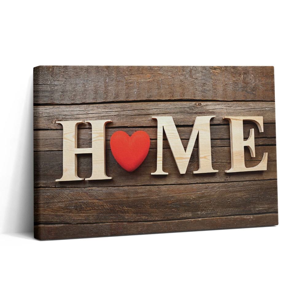 Vászonkép nyomtatás 30x20 Felirat otthon