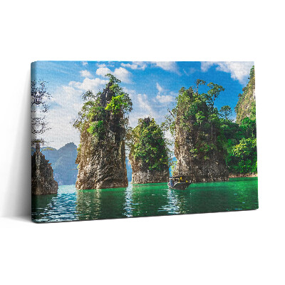 Vászonkép nyomtatás 30x20 A tó fáinak természete