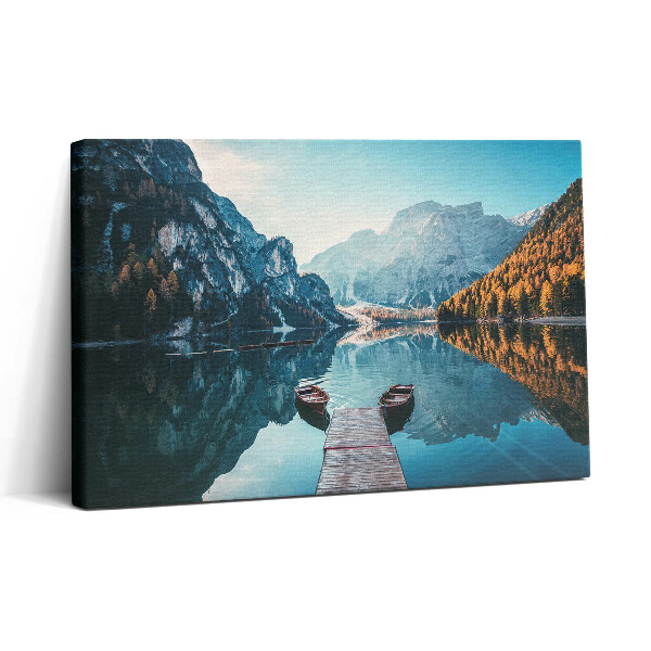 Vászonkép nyomtatás 30x20 Csónakok a tavon