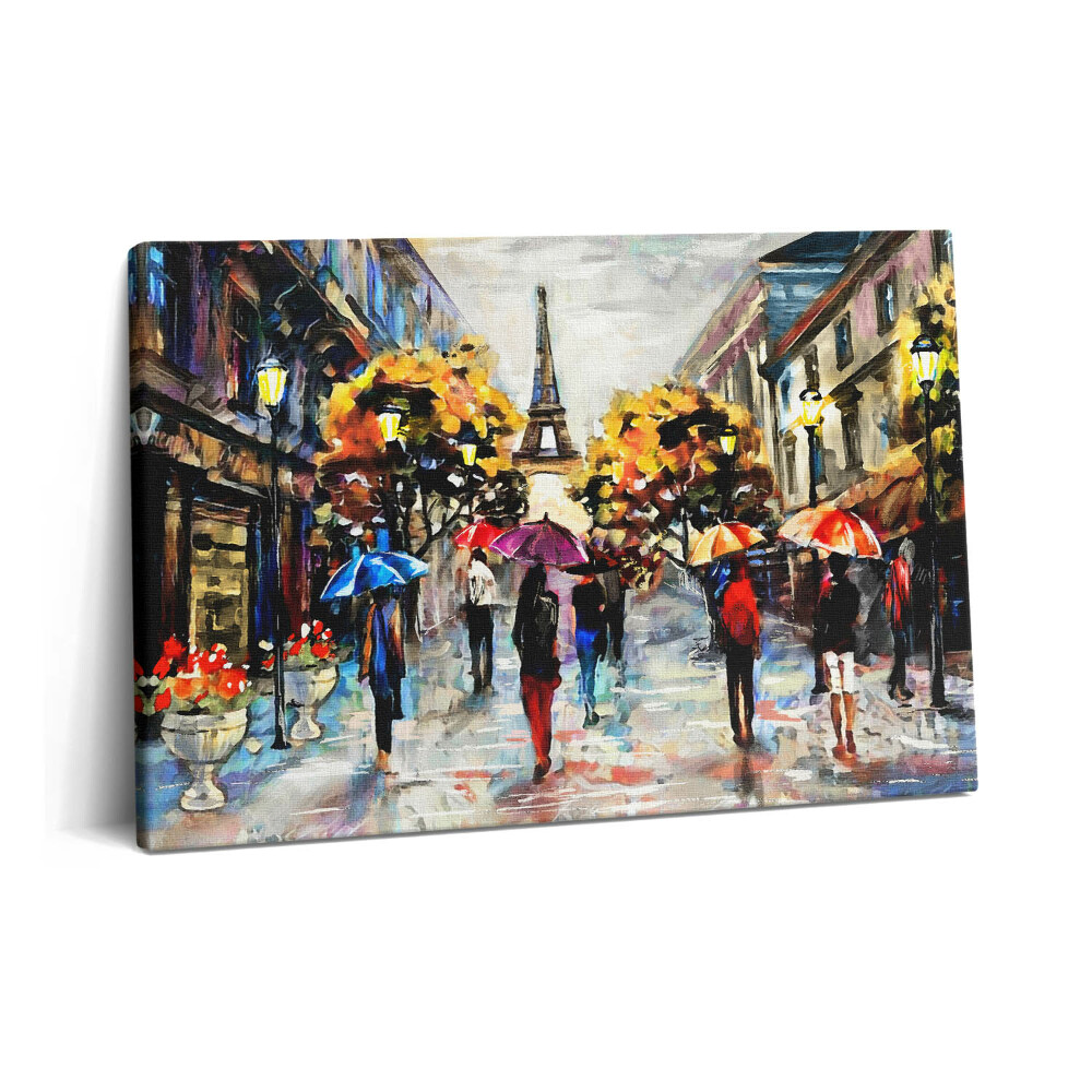 Canvas kép 60x40 Utcák Eiffel Nova - festett őszi