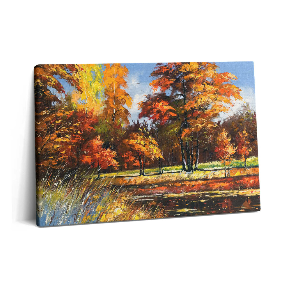 Canvas kép 60x40 Festett ősz és folyó