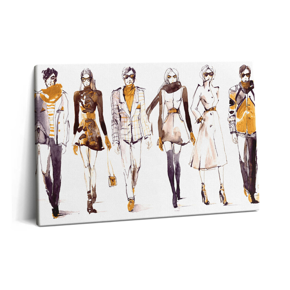 Canvas kép 60x40 Férfi és női divatbemutató illusztrációja