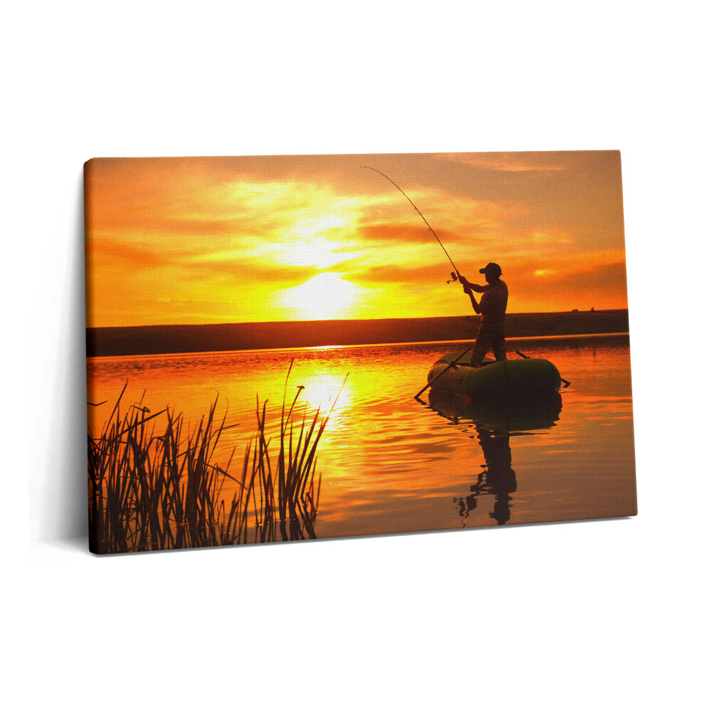 Canvas kép 60x40 Halász és naplemente