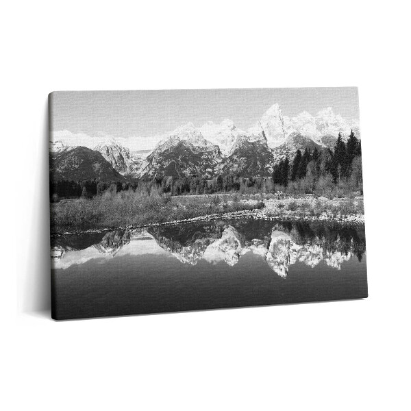Canvas kép 60x40 Fekete-fehér hegyi táj