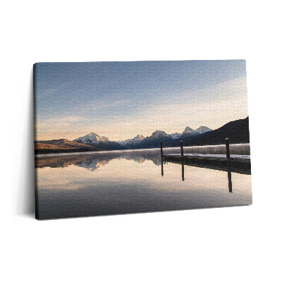 Canvas kép 60x40 Tó és hegyi móló