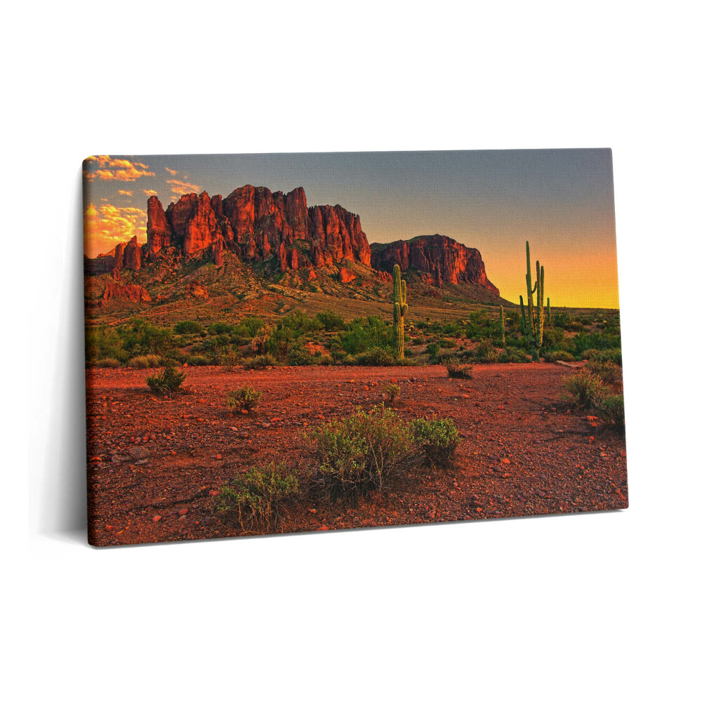 Canvas kép 60x40 Naplemente egy heggyel Phoenixben Arizonában
