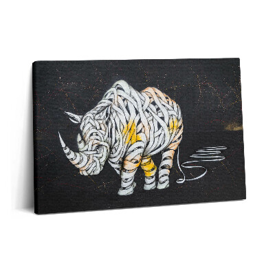 Canvas kép 60x40 Absztrakt nézet egy orrszarvúról és egy zenekarról