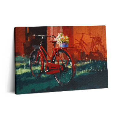 Canvas kép 60x40 Kerékpár virágkompozícióval
