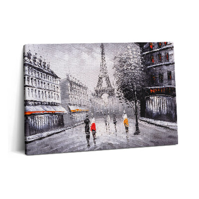 Canvas kép 60x40 Az Eiffel-torony utcai nézete Párizsban