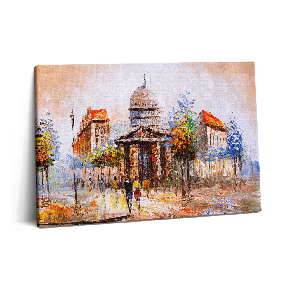 Canvas kép 60x40 Festmény - színes városi művészeti rendetlenség