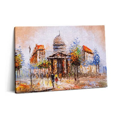 Canvas kép 60x40 Festmény - színes városi művészeti rendetlenség