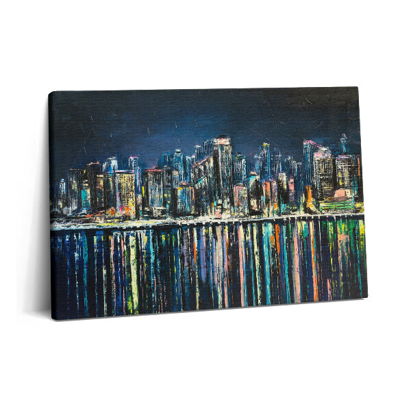 Canvas kép 60x40 Virágok földje - fantázia egy tengerparti városról