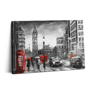 Canvas kép 60x40 Nézet egy londoni utcára és a Big Benre
