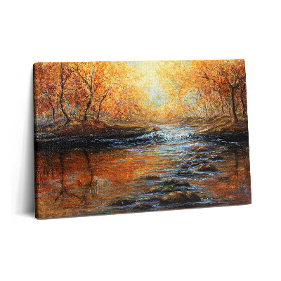 Canvas kép 60x40 Festékkel festett őszi erdő